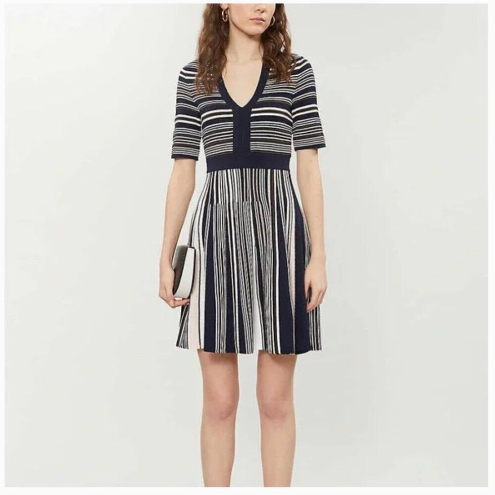 Ted Baker Meemeei Striped Skater Dress 0